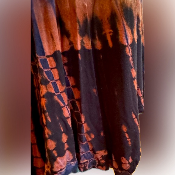 OLIVIA Long sleeve soft tunic top, handkerchief sides, blk, blue, rust XL EXCEL - Picture 5 of 8